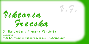 viktoria frecska business card